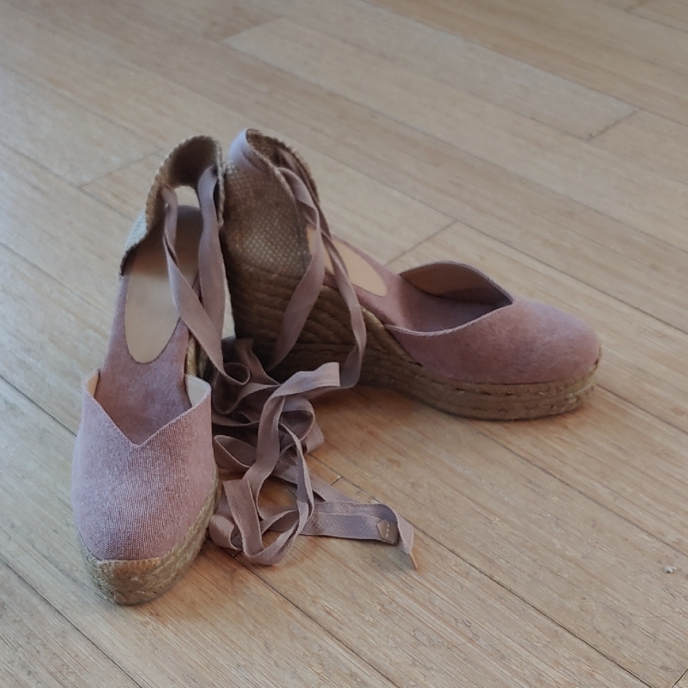 Women's Espadrille Wedge Shoes - Pink